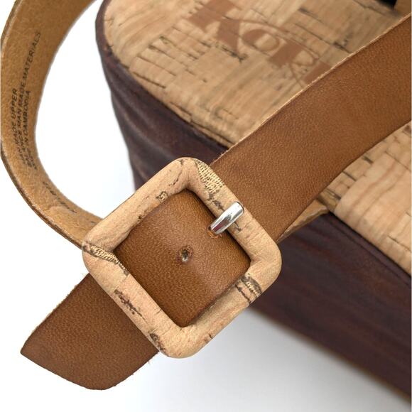 Korks Marley Platform Wedge Sandal Ankle Strap Women's Brown Size US10M EU41 - Picture 12 of 12